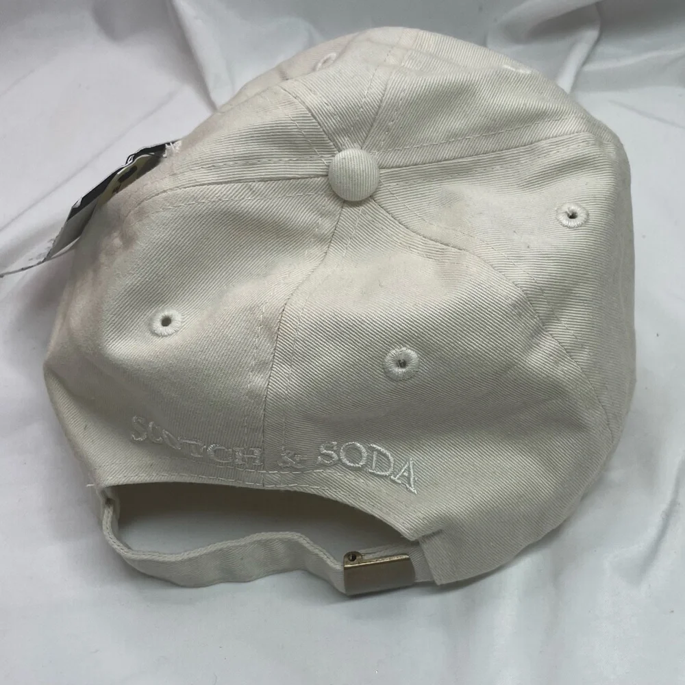 OS Scotch & Soda cap adjustable Cream LA Embroidered Cap - Picture 2 of 4